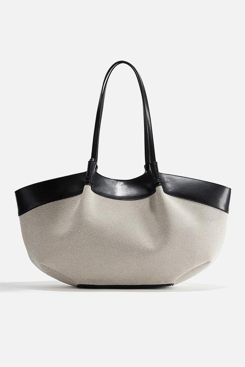 Shopper with pouch -  light beige 