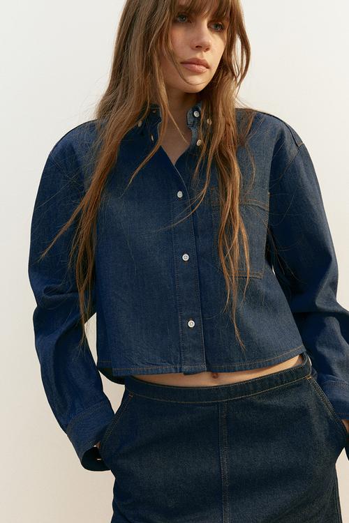 Denim shirt - dark denim blue