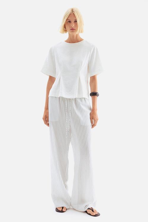 Waisted blouse - white
