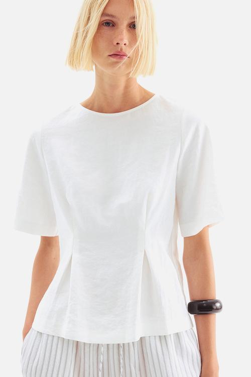 Waisted blouse - white
