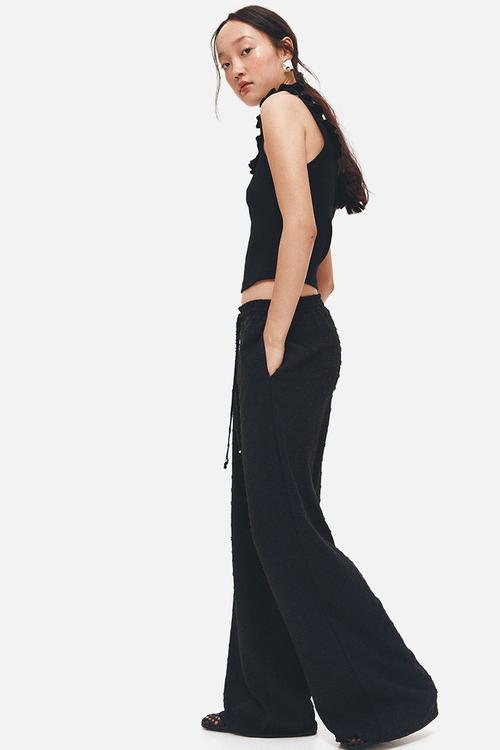 Plumeti drawstring trousers - black