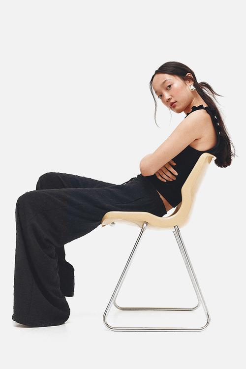 Plumeti drawstring trousers - black