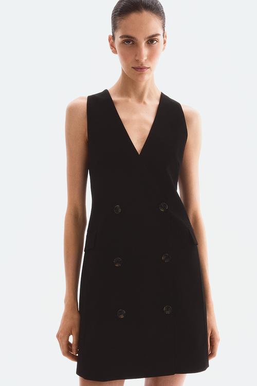 Waistcoat dress - black