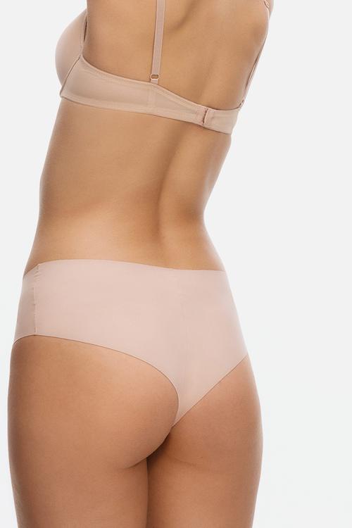 3 pack invisible hipster briefs - light beige