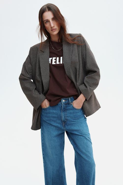 Printed t-shirt - dark brown atelier