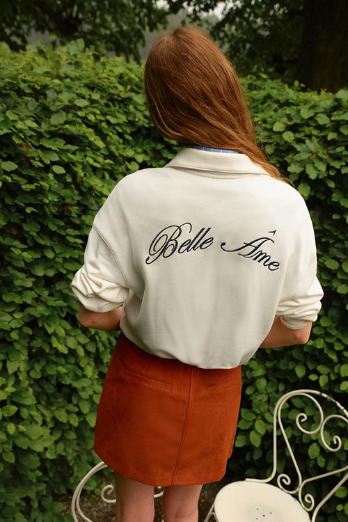 Loose-fit polo shirt - white belle âme