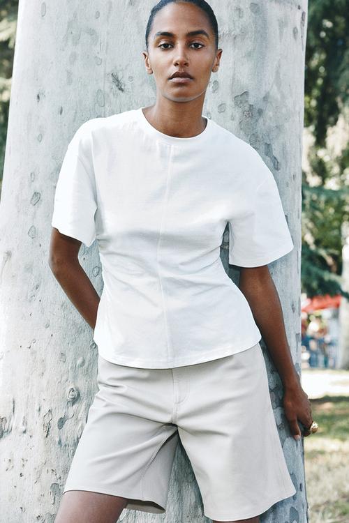Waisted t-shirt - white