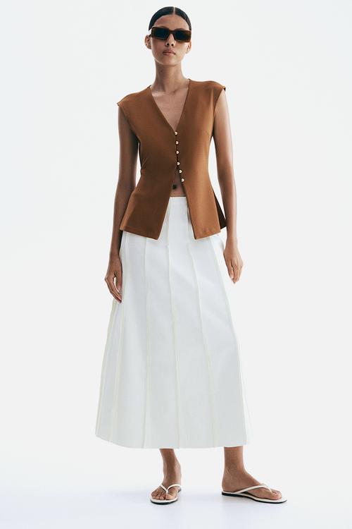 Interlock waistcoat - brown