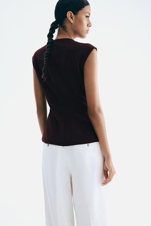Interlock waistcoat - burgundy