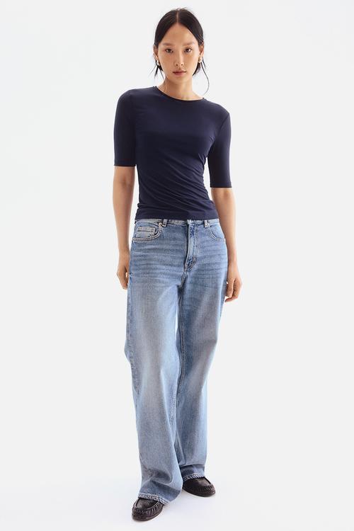 Fitted t-shirt - navy blue