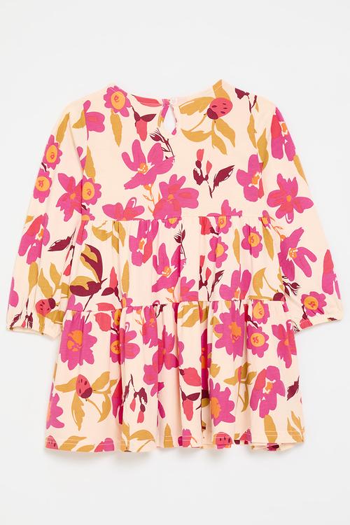 Long sleeve dress - pale yellow/floral