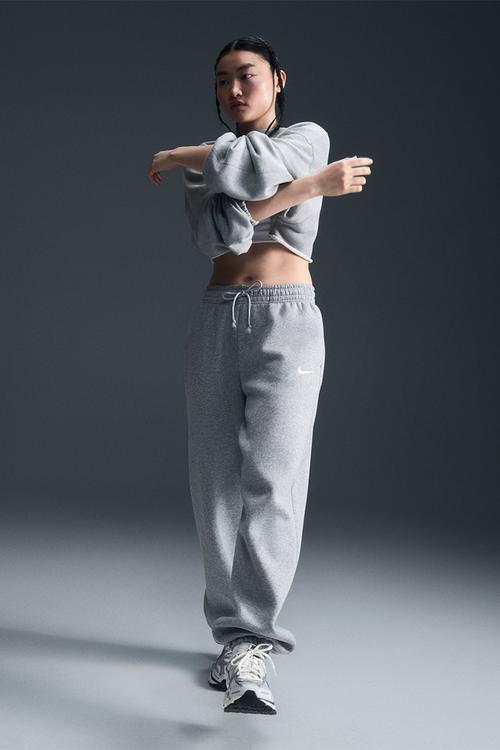 W Nsw Phnx Flc Hr Os Pant 2 - Dk Grey Heather/Sail