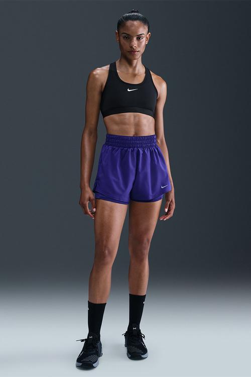 W Nk Swsh Med Spt Unpadded Bra - Black/White