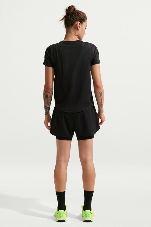 W Nk One Classic Df Ss Top - Black/White