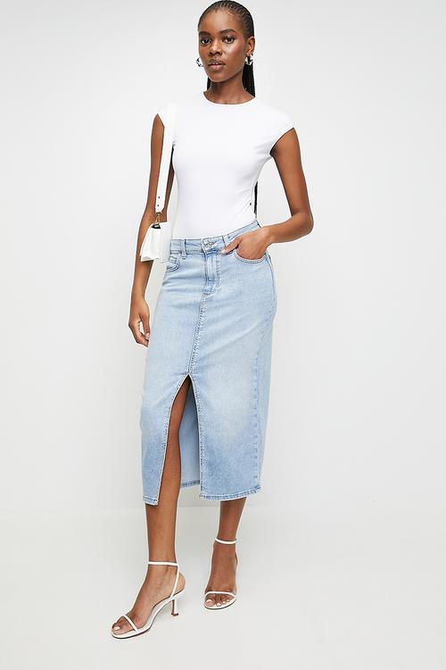 Mila Denim Skirt - Lagoon Light
