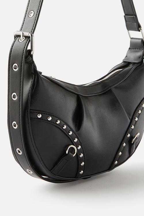 Noa studded crossbody bag-black