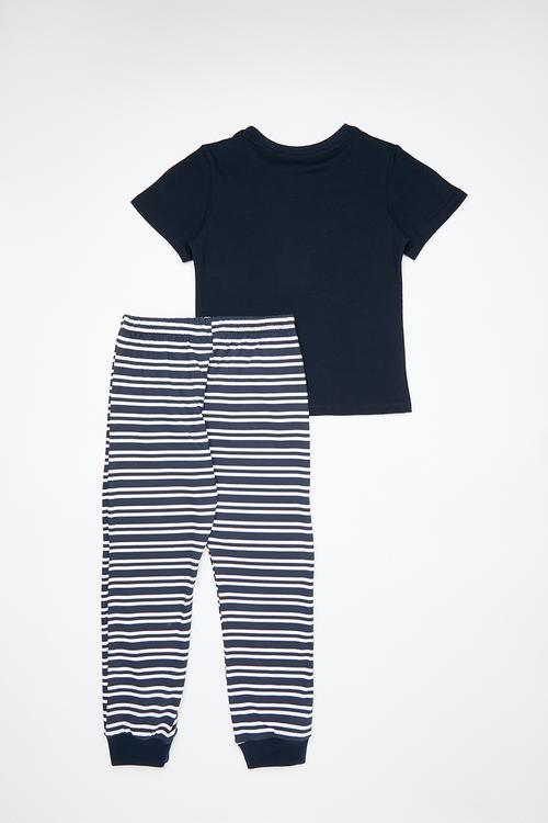 Pj set - dark navy/stripe