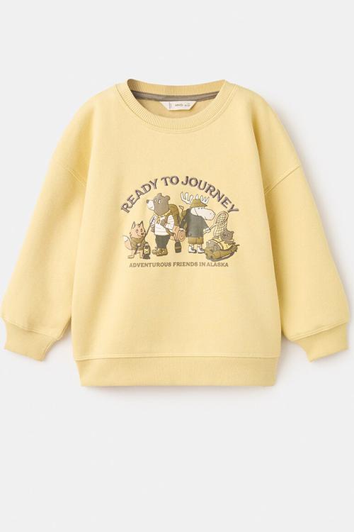 Sweatshirt JOURNEY - Light/Pastel Yellow