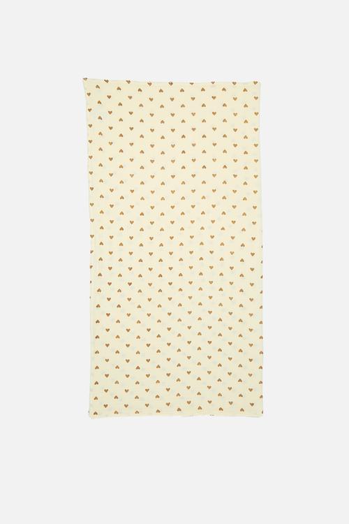 Baby blanket - cream/hearts