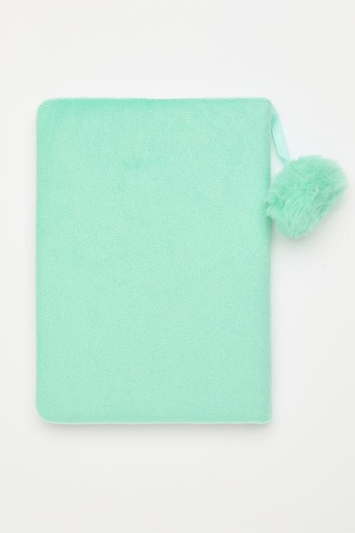 Applique pony notebook - white/blue/sequins