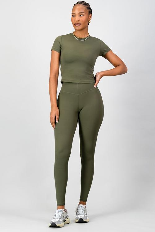 Olivia Fitted Tee - Olive