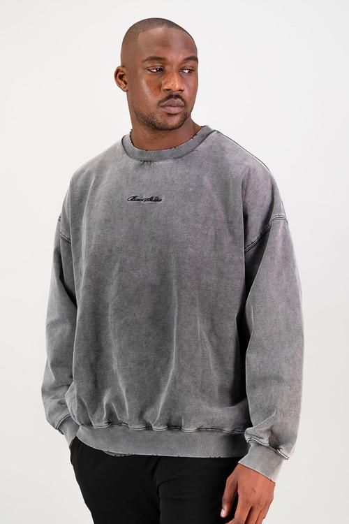 Ultra Heavy Crew Top - Acid Black