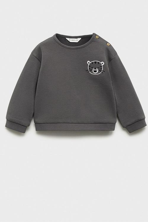 Sweatshirt tiger - charcoal