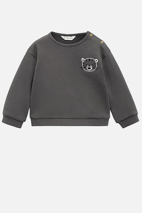 Sweatshirt tiger - charcoal