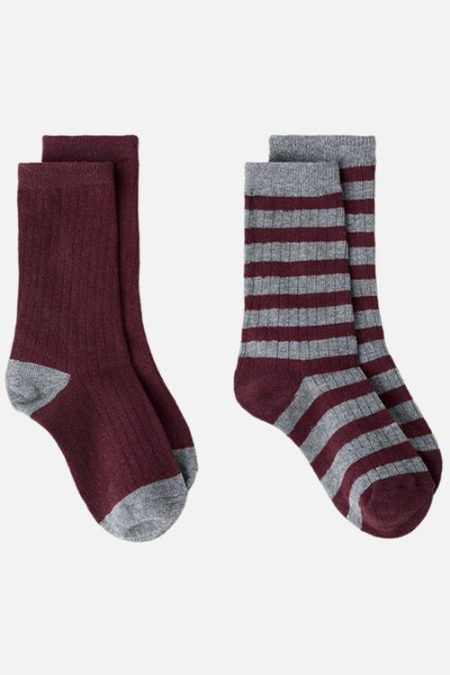 Socks RIBSTRIP - Dark Red