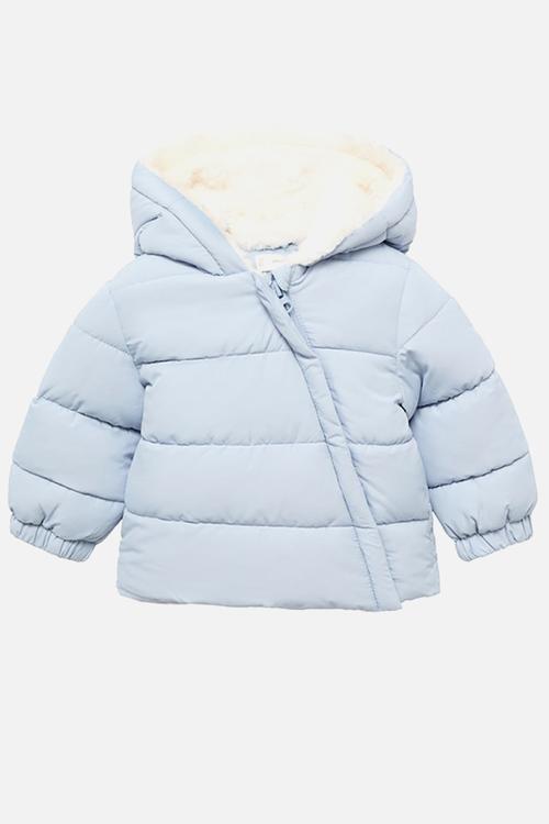 Puffer coat teddy - light/pastel blue