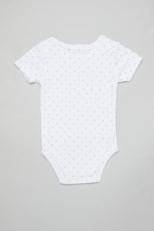 Slogan and placement print bodysuit - white/cute as can be