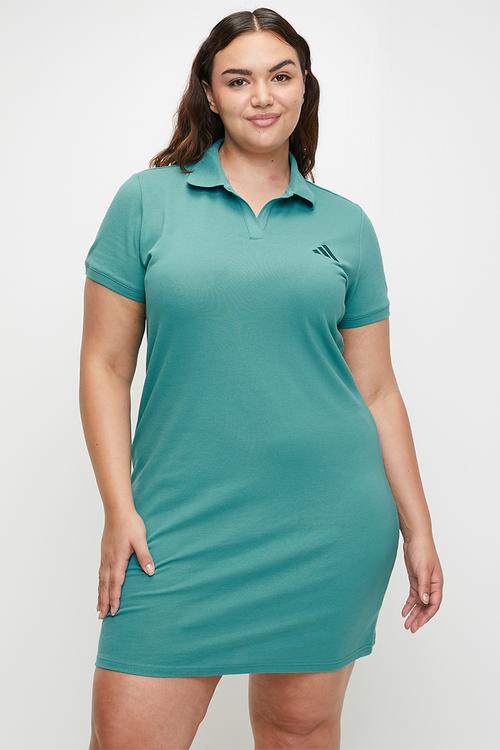 Plus W FIT DRESS  - green