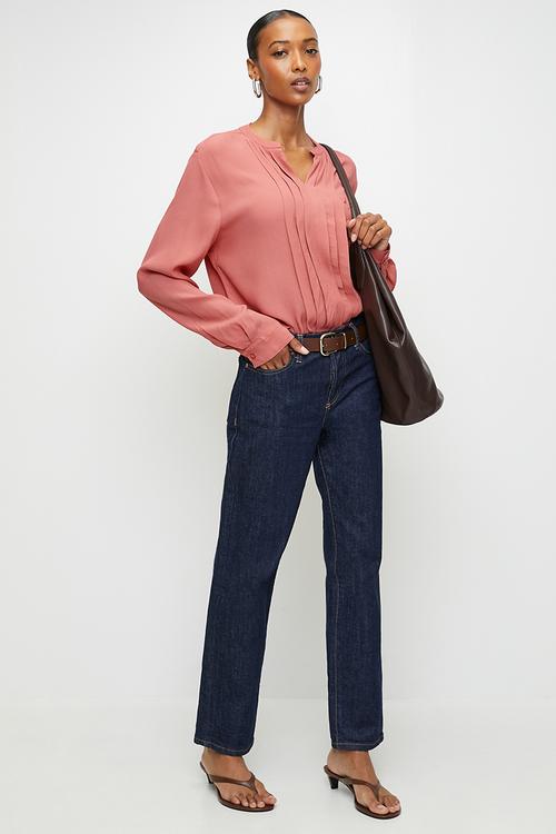 Wmn Gabriella Long sleeve Blouse - Brick