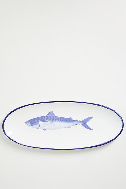 Fish platter - Blue & White