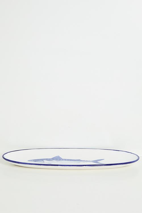 Fish platter - Blue & White