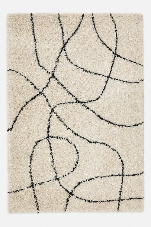 Shaggy Rug Swirl - Natural