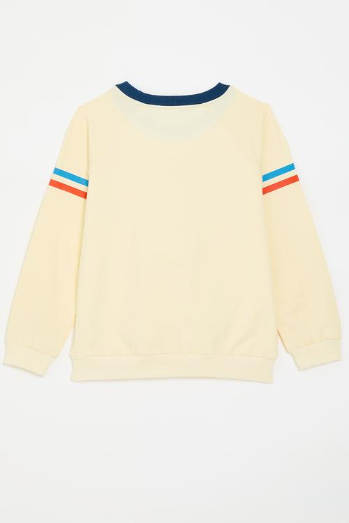 Skater pelican graphic sweatshirt - cream/multi