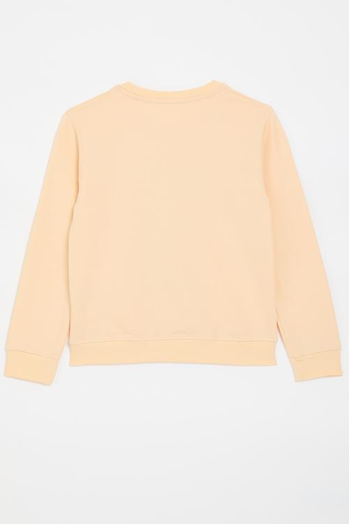 Skater's club graphic sweatshirt - peach color