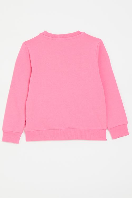 Sequinned graphic sweatshirt - medium pink