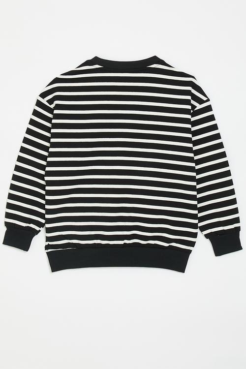 Striped sweatshirt - black