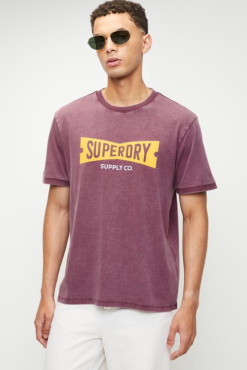Heritage Tab Loose Tee - Port Red