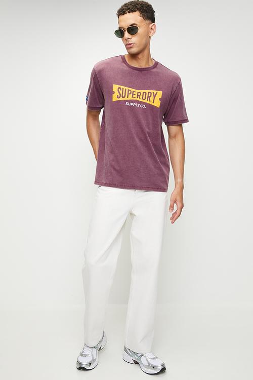 Heritage Tab Loose Tee - Port Red