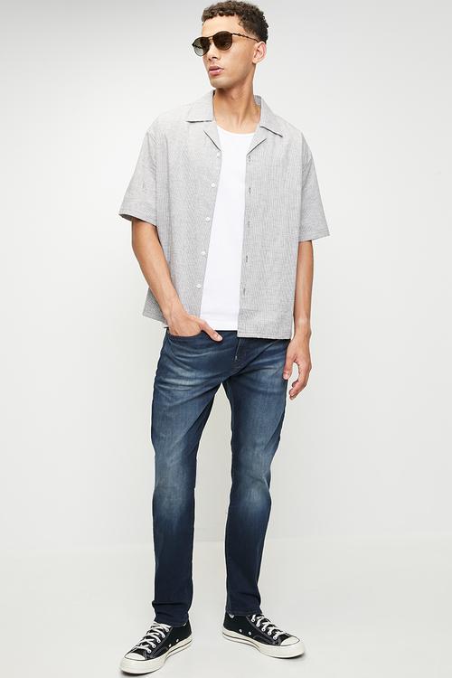 Revend FWD Skinny Plateau superstretch - worn in mascarene blue