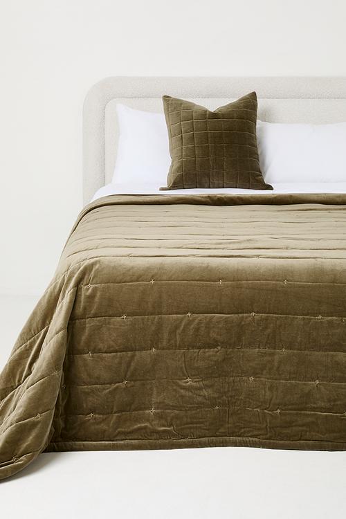 Velvet Quilt - Taupe