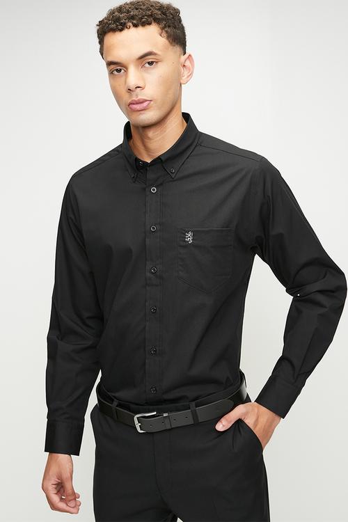 Jacob Ls Classic Stretch Shirt - Black