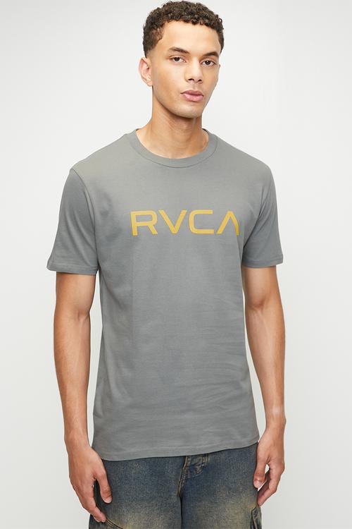 Big Rvca Ss Tee - Sage Green - Gold Logo