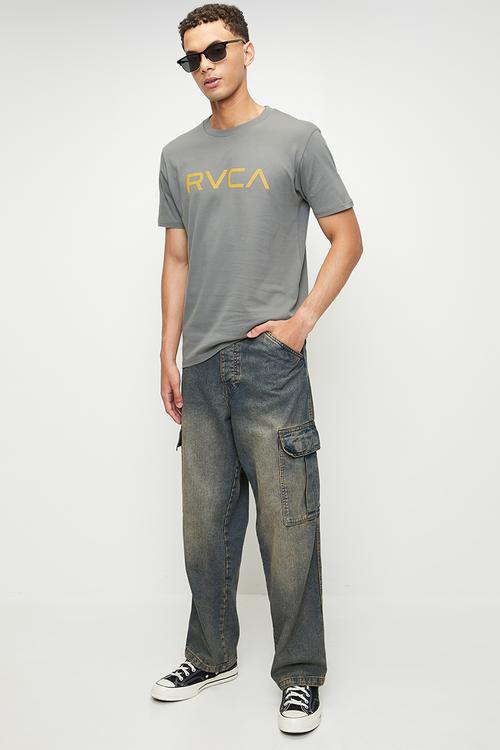 Big Rvca Ss Tee - Sage Green - Gold Logo