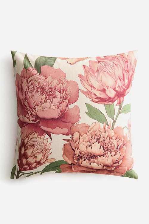 Patterned cushion cover - pink,multi