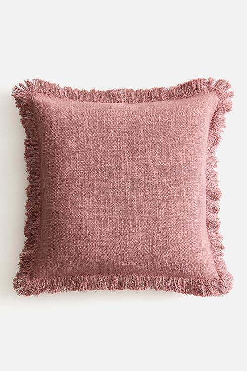 Slub weave cushion cover   dusty pink 