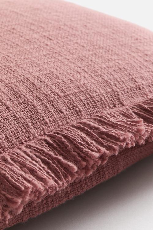 Slub weave cushion cover - dusty pink